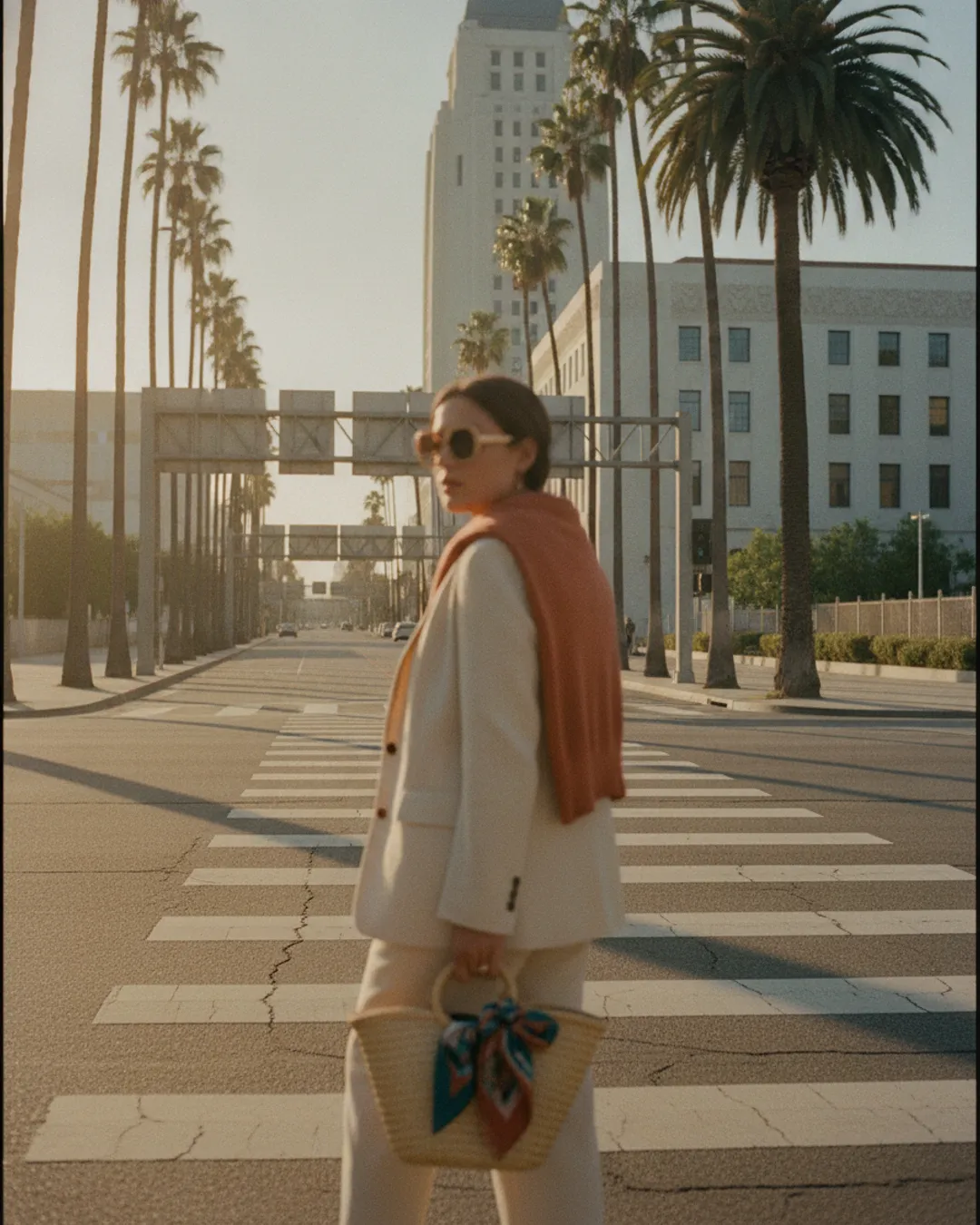 Focus on relaxed yet refined items suitable for warm days and cool evenings, reflecting a blend of comfort and desert-inspired aesthetics.